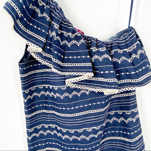 PARKER Blue Embroidered One Shoulder Dress XS - Picture 10 of 11